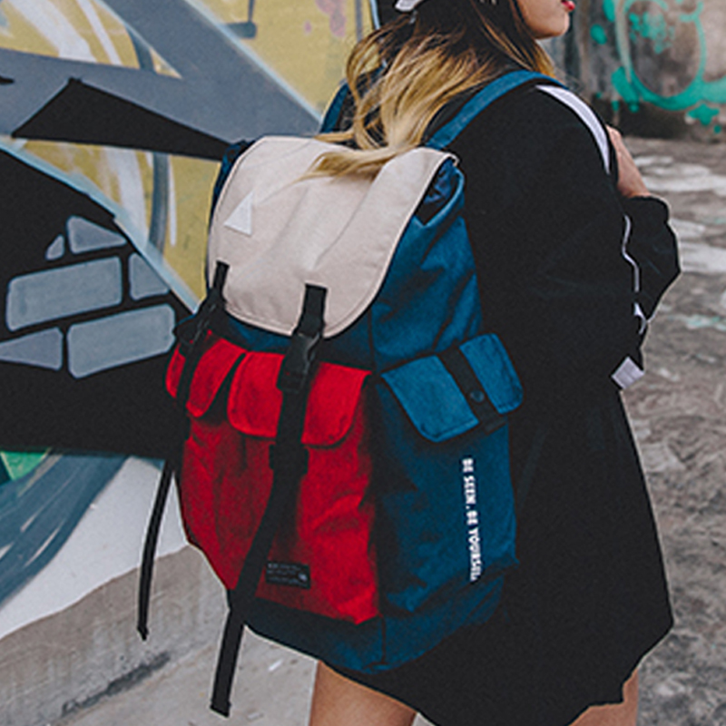 Рюкзак унисекс ACROSS AC1804CO03 многоцветный (серый, красный, синий)