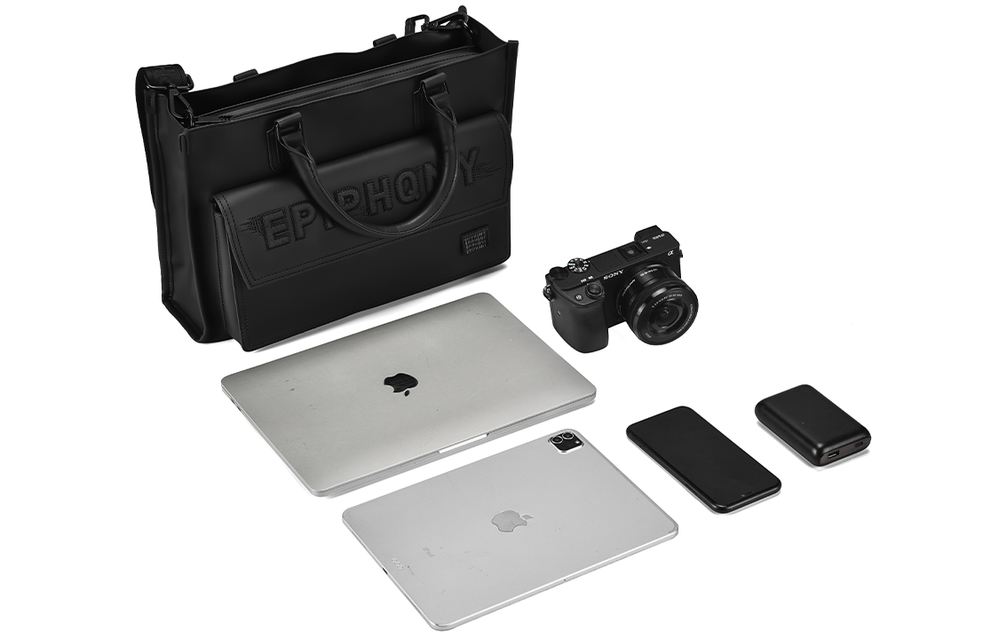 Сумка унисекс EPIPHQNY черная, среднего размера