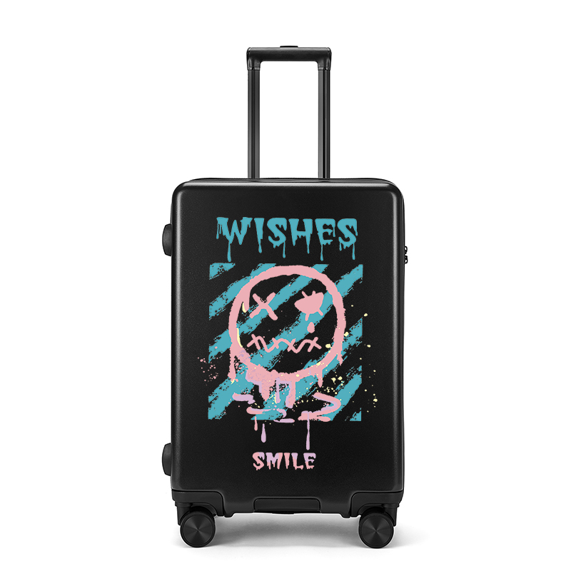 Чемодан унисекс BLAN BUNNY черный/белый/желтый