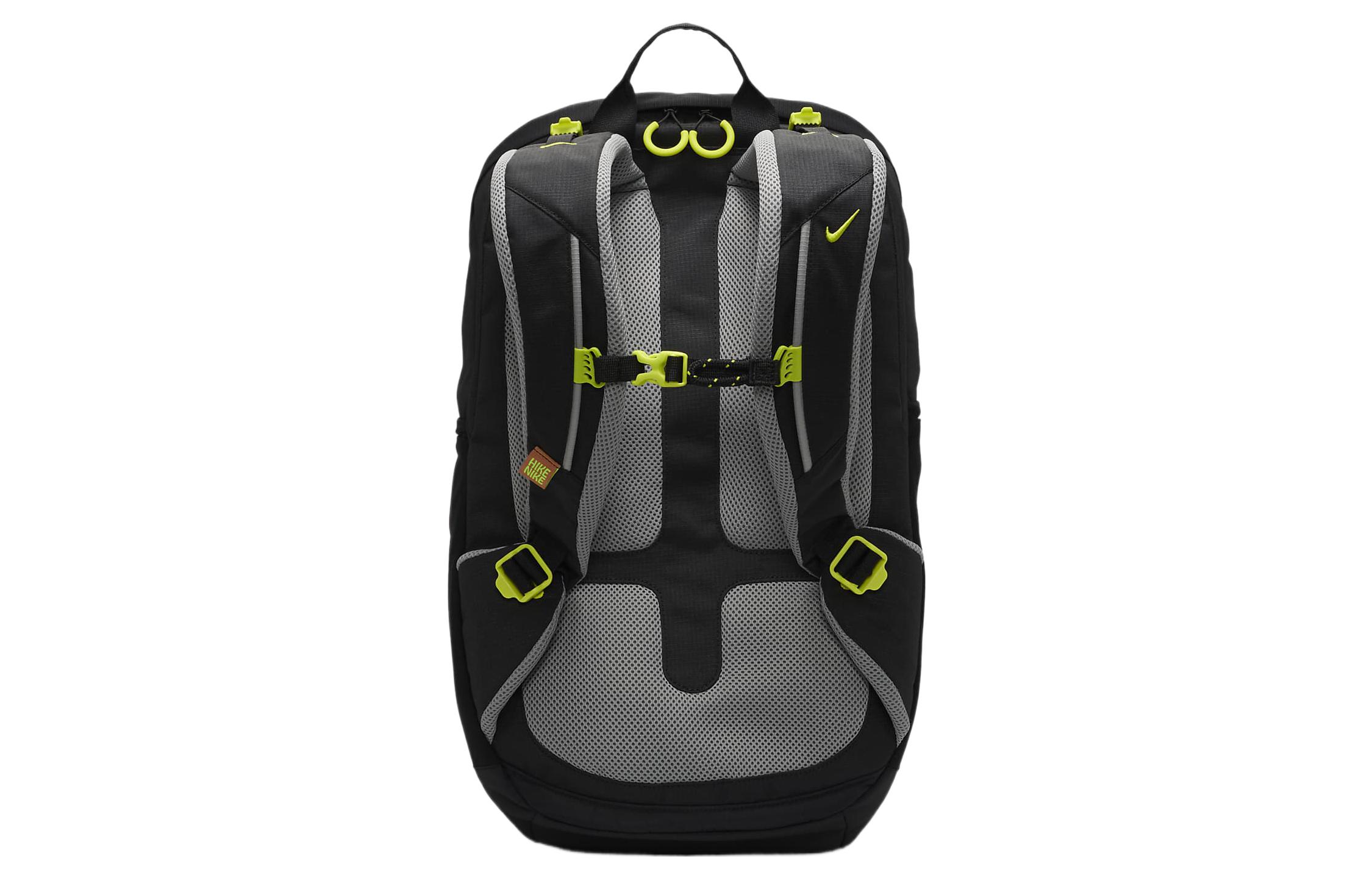 Рюкзак мужской Nike DJ9677-010 черный, светло-серый и атомно-зеленый