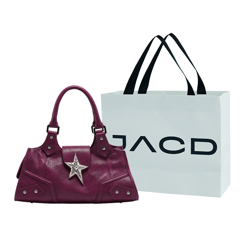 Сумка женская JACD Biker Bag черная, серебристая, фиолетовая