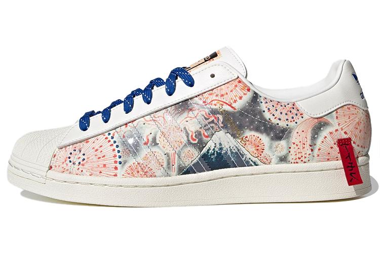 Кеды унисекс Adidas Atmos X Three Tides Tattoo X Superstar Mt Fuji белые