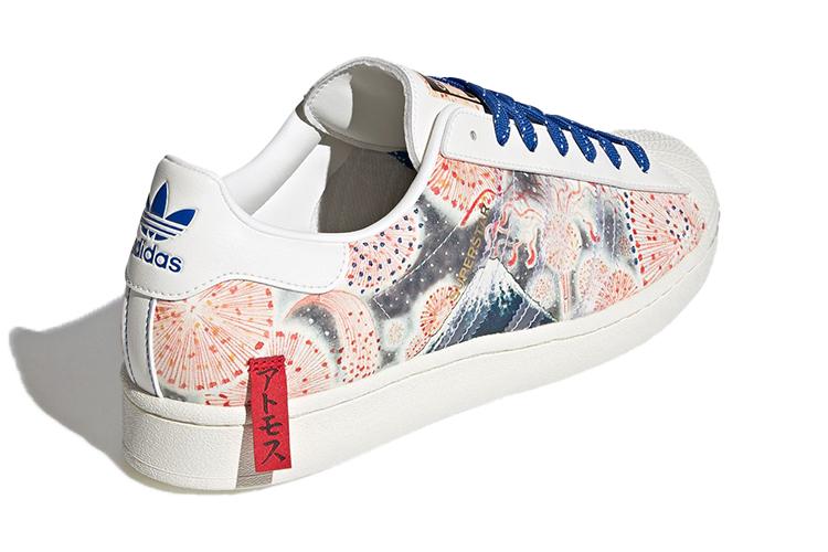 Кеды унисекс Adidas Atmos X Three Tides Tattoo X Superstar Mt Fuji белые, 44 EU