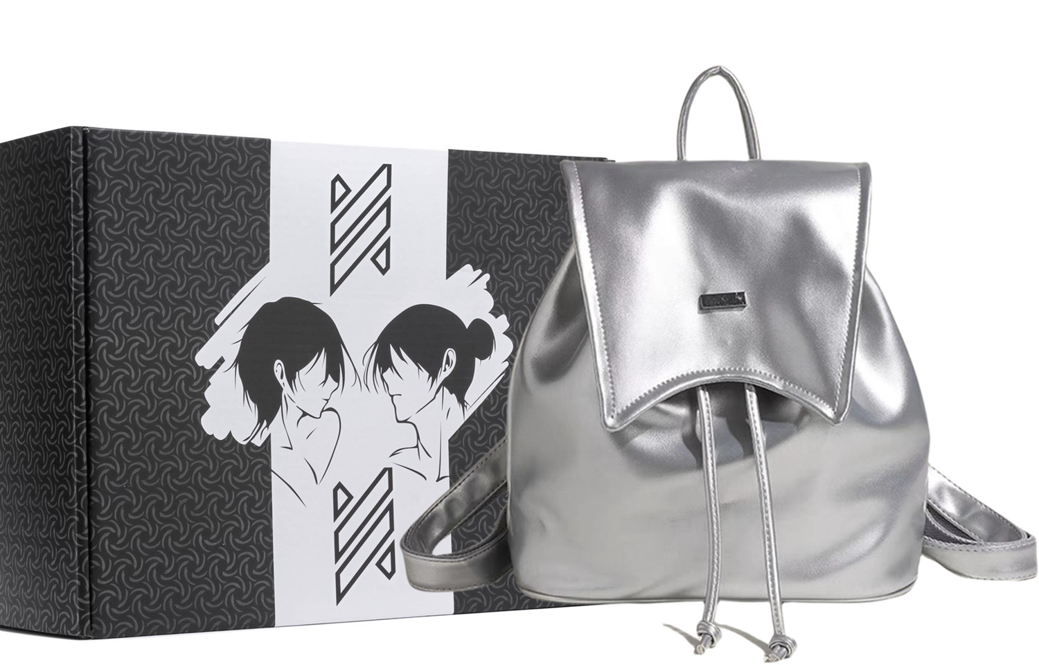 Сумка-рюкзак женский NOMK Regular серебристый