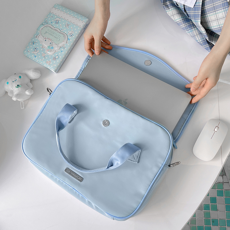 Сумка для ноутбука унисекс Zgo Yugui Dog PU светло-голубая