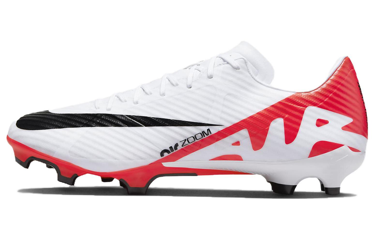 Бутсы унисекс Nike Zoom Vapor 15 Academy FG/MG белые, черные, кримсон, 36.5 EU