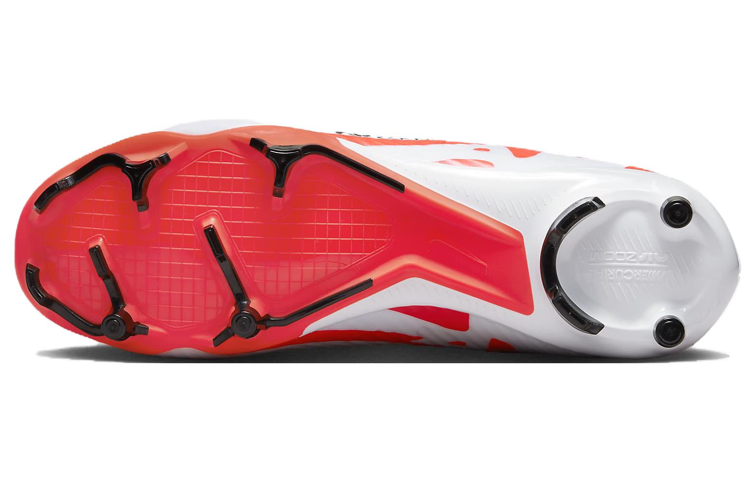 Бутсы унисекс Nike Zoom Vapor 15 Academy FG/MG белые, черные, кримсон, 36.5 EU