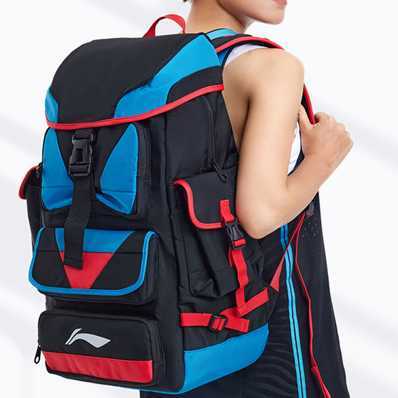 Рюкзак унисекс LiNing Basketball Collection ABSS315-1 черный, синий