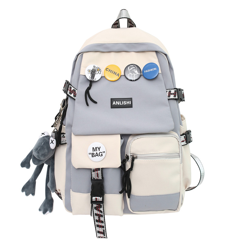 Рюкзак унисекс NIGEER NIG-ALS-8012 серый, черный/белый