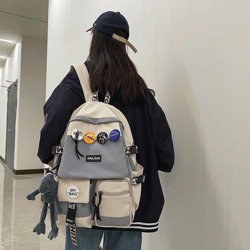 Рюкзак унисекс NIGEER NIG-ALS-8012 серый, черный/белый