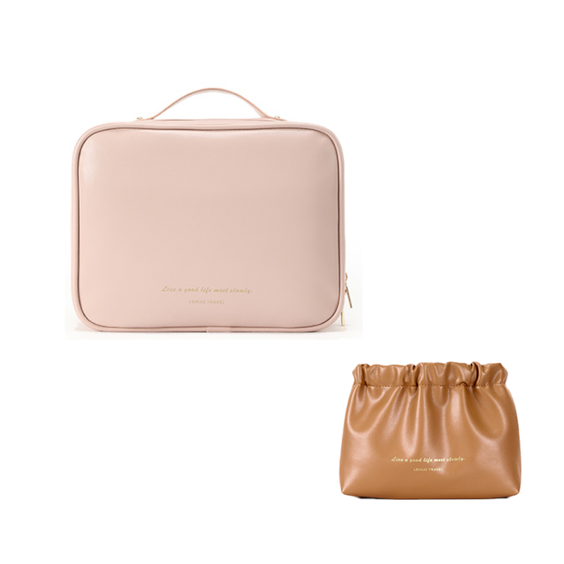 Косметичка унисекс LOHAS  водостойкая, белый/розовый