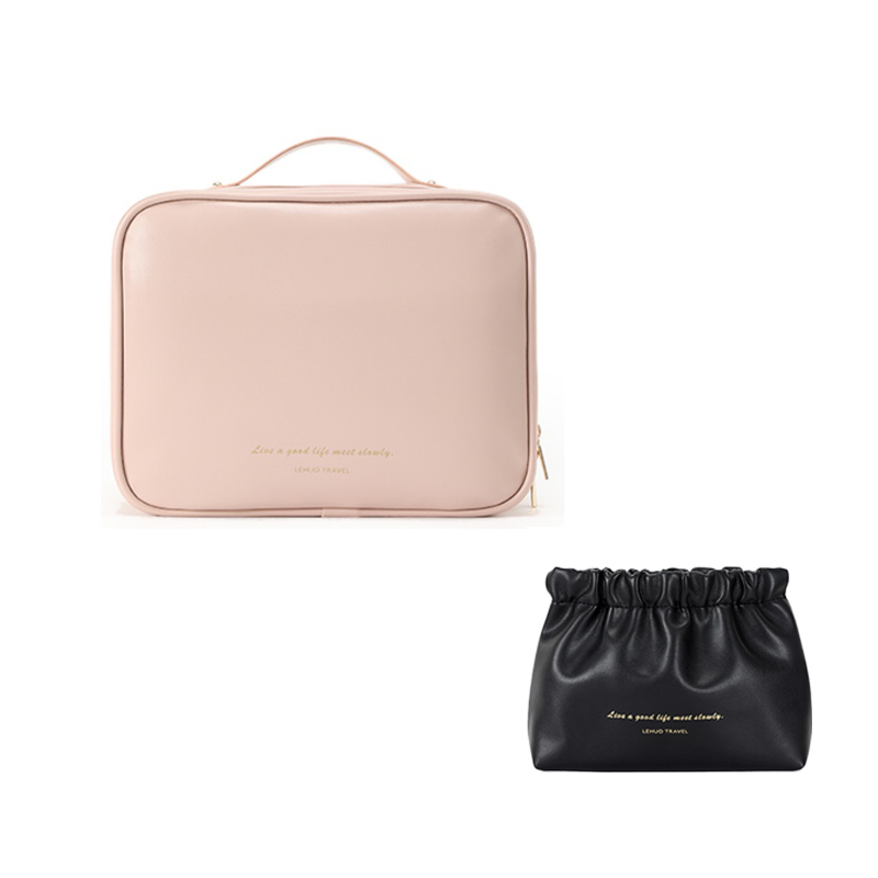 Косметичка унисекс LOHAS  водостойкая, белая/розовая