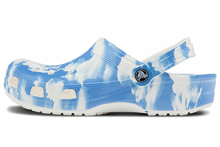 Шлепанцы унисекс Crocs Classic Clog голубые и белые, 38-39 EU