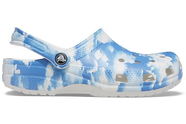 Шлепанцы унисекс Crocs Classic Clog голубые и белые, 38-39 EU