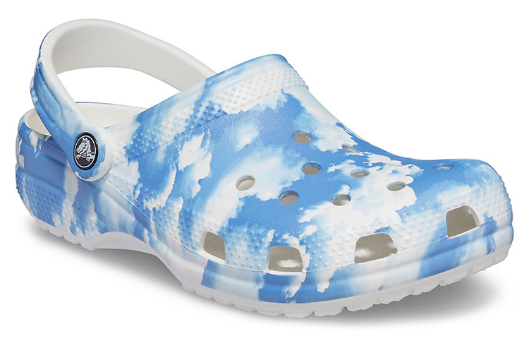 Шлепанцы унисекс Crocs Classic Clog голубые и белые, 38-39 EU