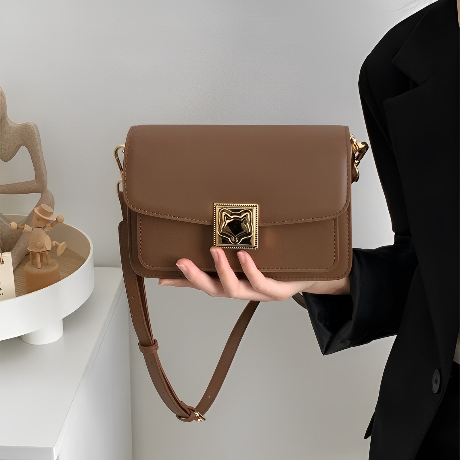 Сумка женская FOXER 954157F черно-кофейная