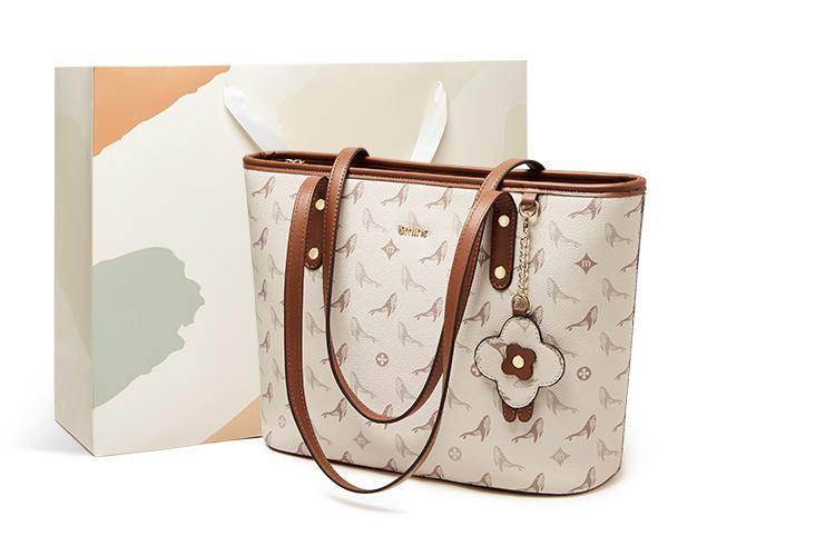 Сумка женская 15 MINS h1183ex3 кофейная большого размера