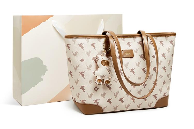 Сумка женская 15 MINS h1183ex3 кофейная большого размера