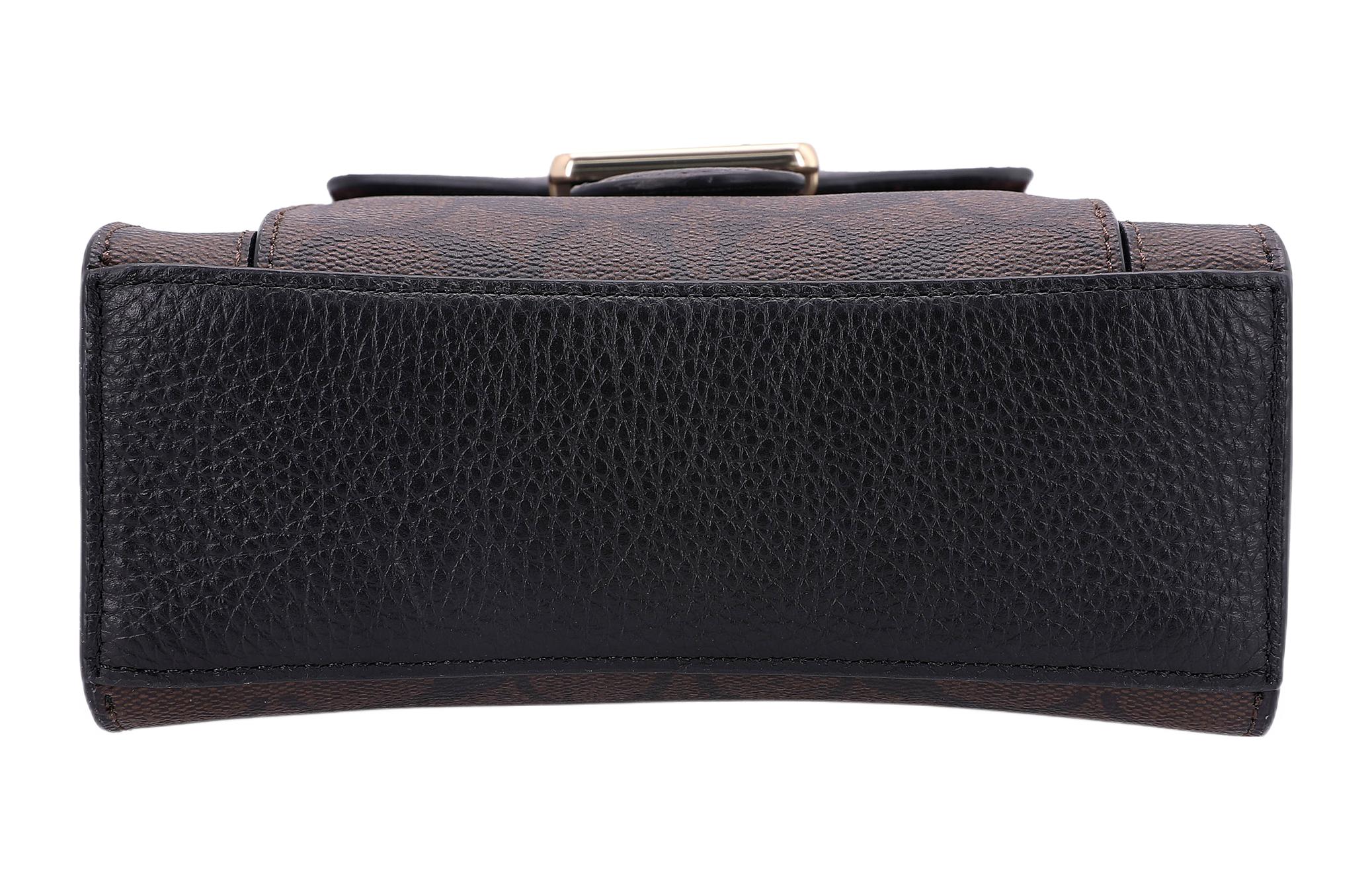 Сумка женская COACH Pepper Canvas кроссбоди хаки, коричневая, черная