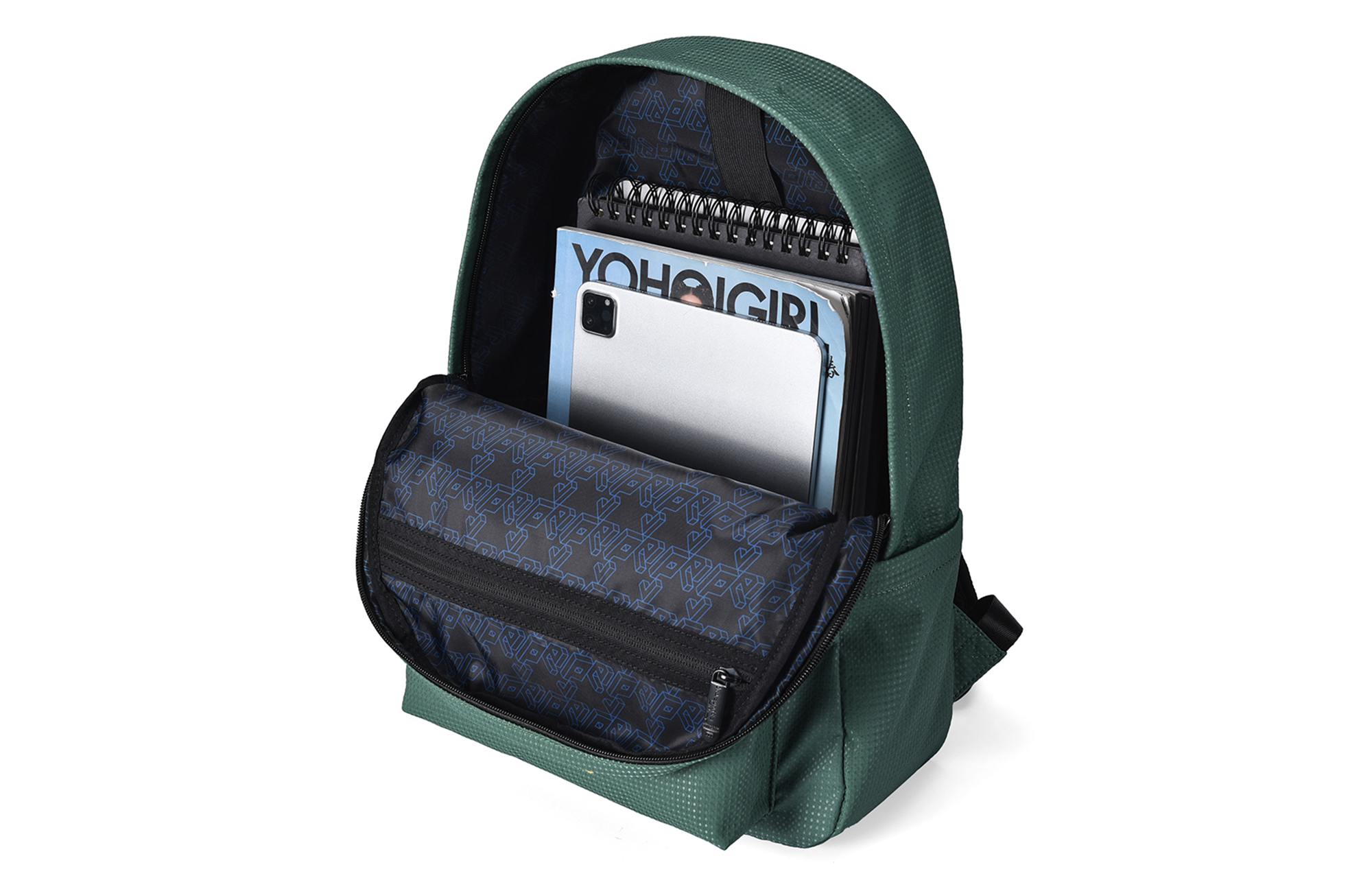 Рюкзак унисекс FINITE LOOP K1017-A зелёный