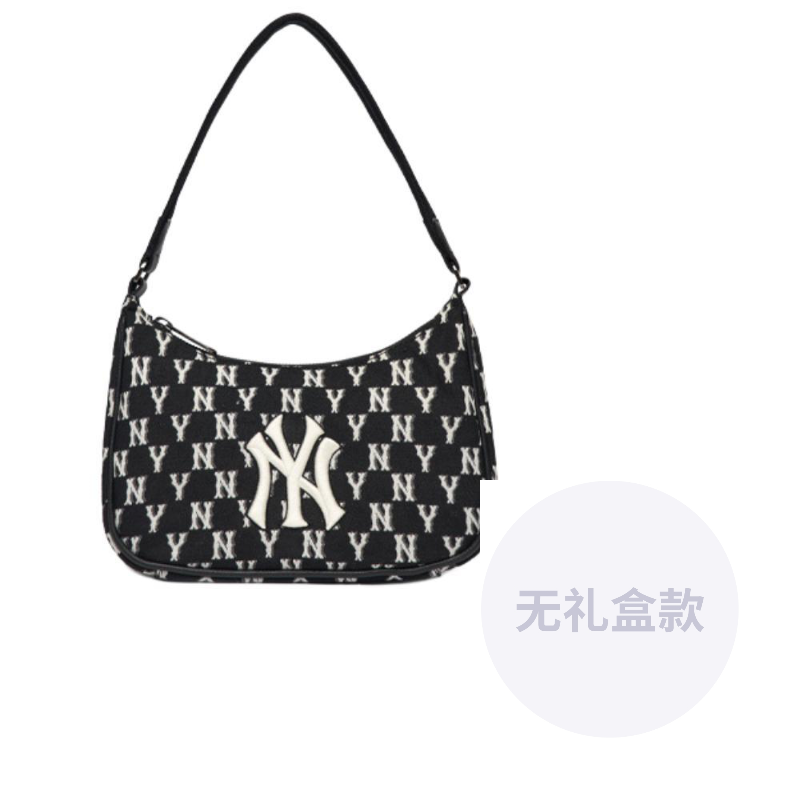 Сумка женская MLB NY Yankees Monogram Collection черно-белая
