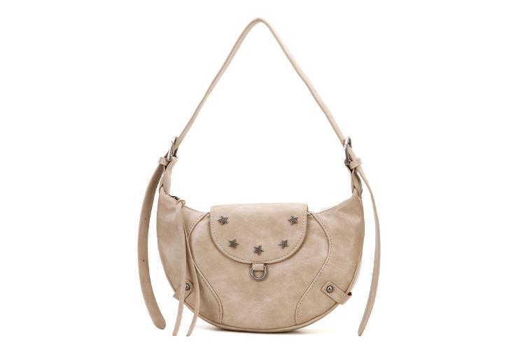 Сумка женская VANWALK V2712B серебристо-серый/бежево-абрикосовый/черный