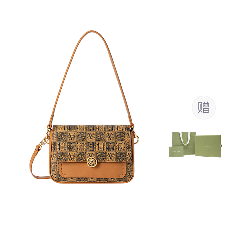 Сумка женская VANESSA HOGAN 2307241 зелено-коричневая среднего размера