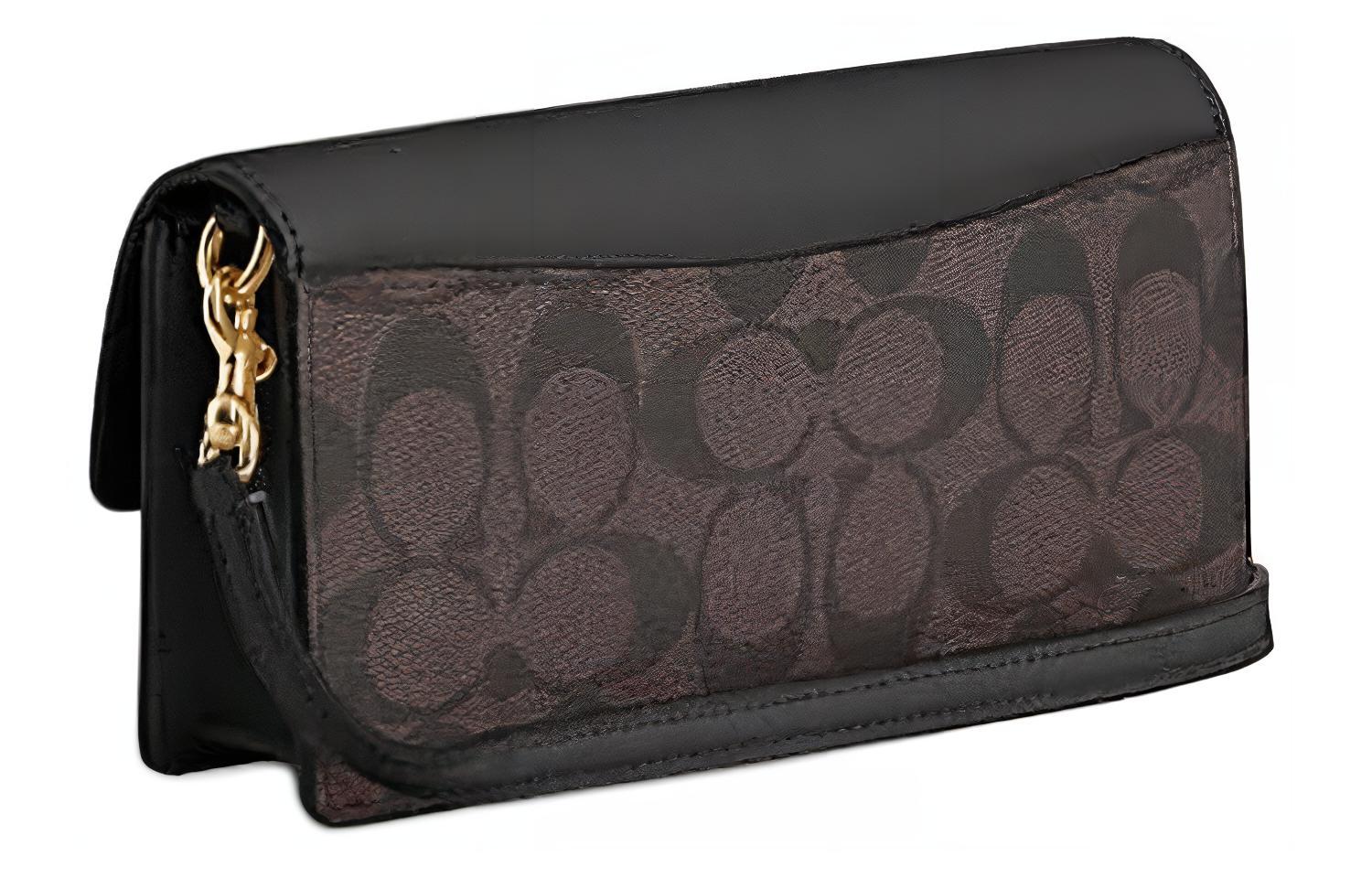 Сумка женская COACH Eliza Patchwork коричнево-черная, Basic Set (Bag+Dust Bag) EU