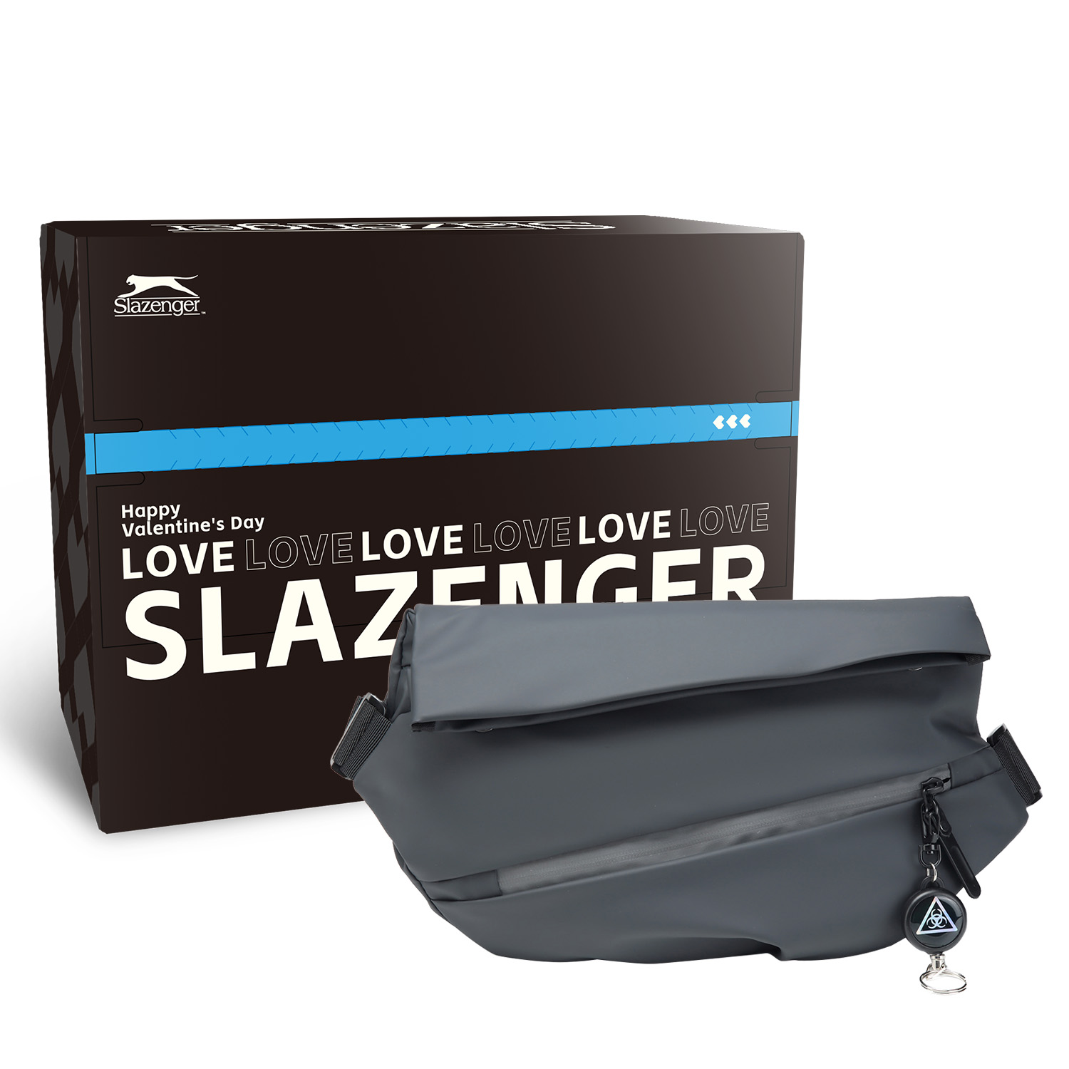 Сумка унисекс Slazenger SLA1773 черно-серая