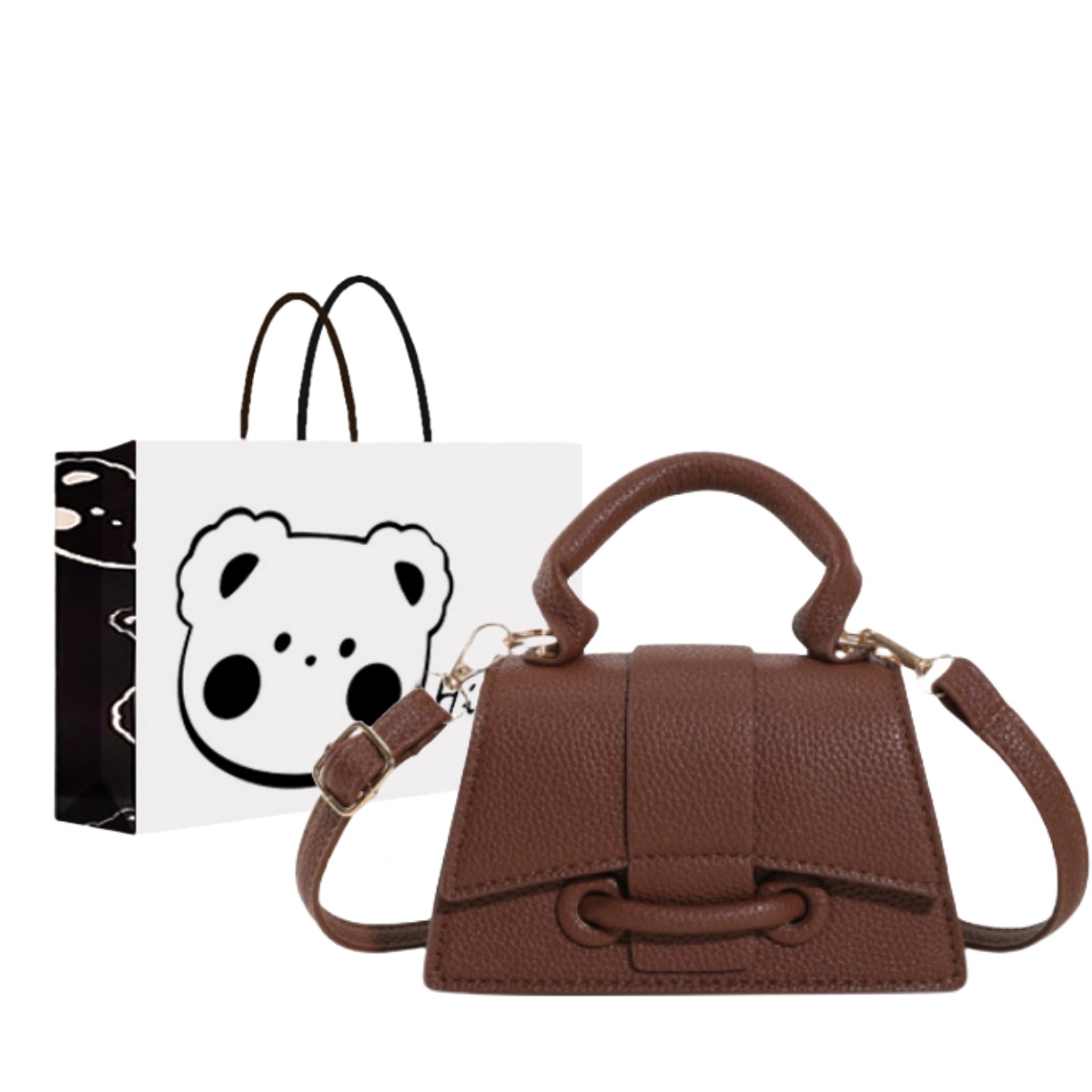 Сумка женская NX DOUGHNUT PU коричневая