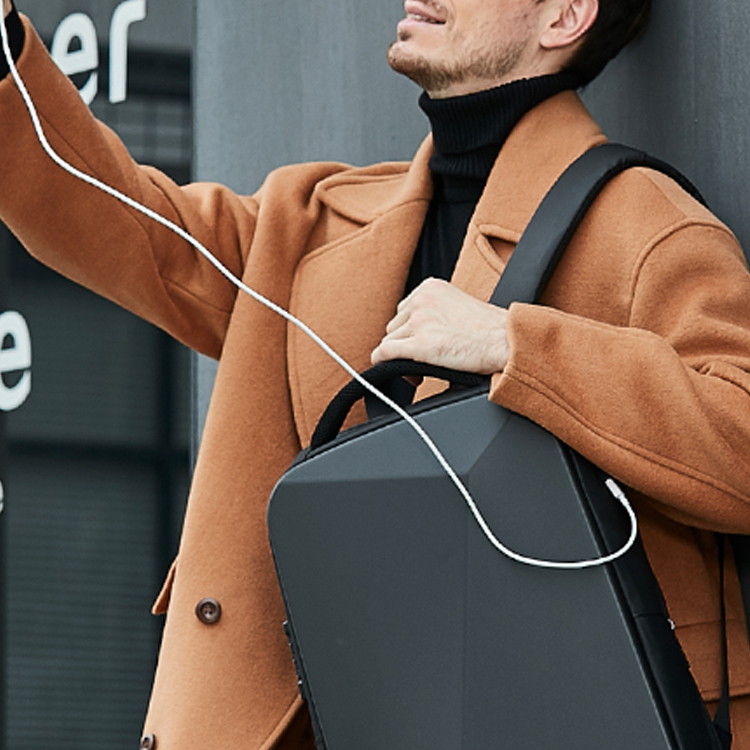 Рюкзак мужской FENRUIEN F5013 черный/серый