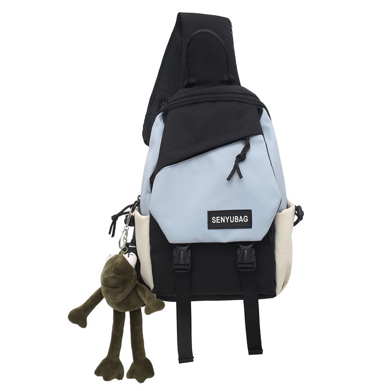 Black White Gray with Green Frog Charm