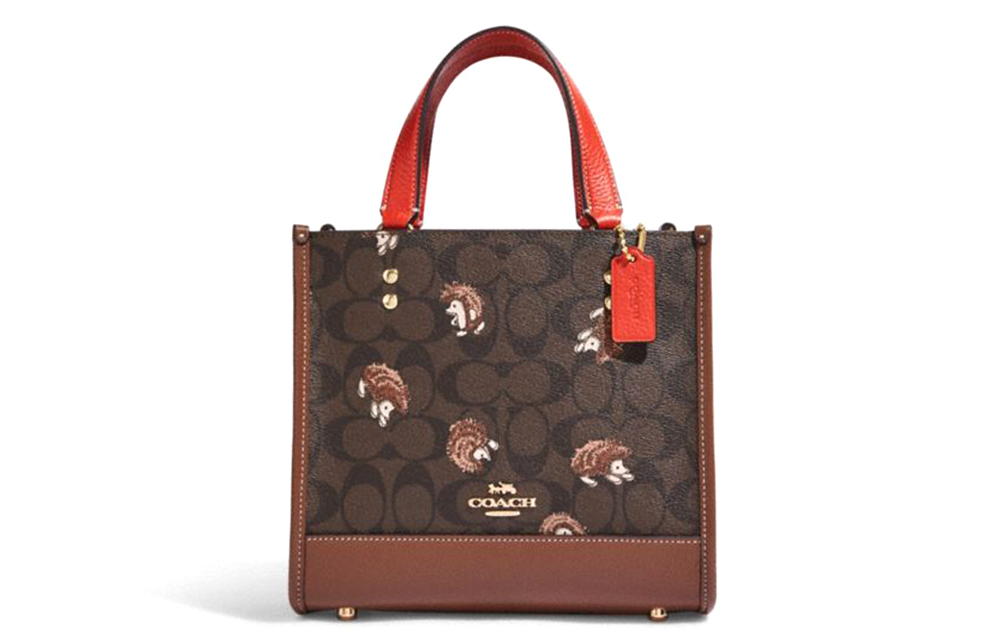 Сумка женская COACH Monogram коричневая