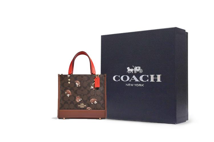 Сумка женская COACH Monogram коричневая