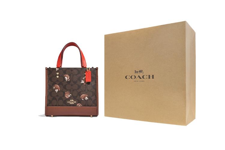 Сумка женская COACH Monogram коричневая