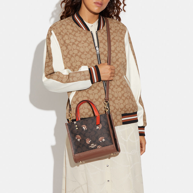 Сумка женская COACH Monogram коричневая