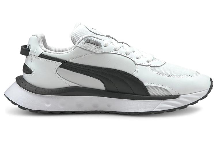 Кроссовки унисекс PUMA Wild Rider белые/черные, 37 EU