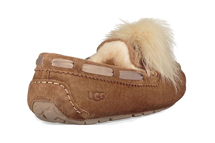 Мокасины женские UGG Dakota Pom Pom Slip On коричневые, 36 EU