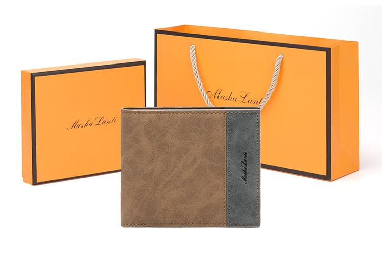 Кошелек мужской MashaLanti M024306D30006 серый и кофейный