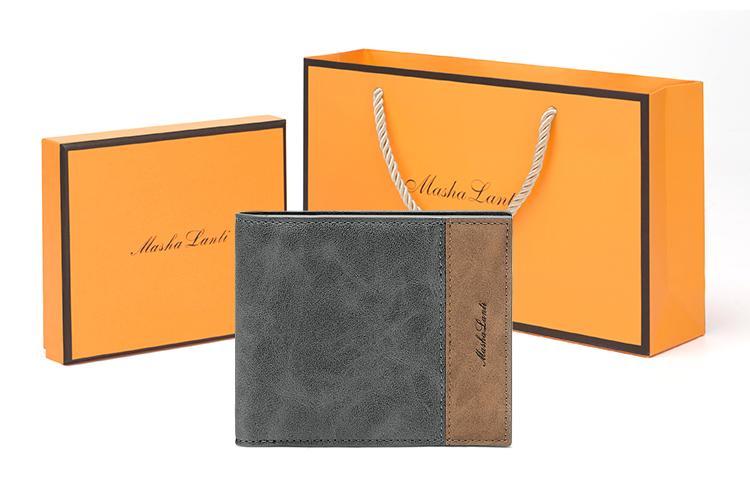 Кошелек мужской MashaLanti M024306D30006 серый и кофейный