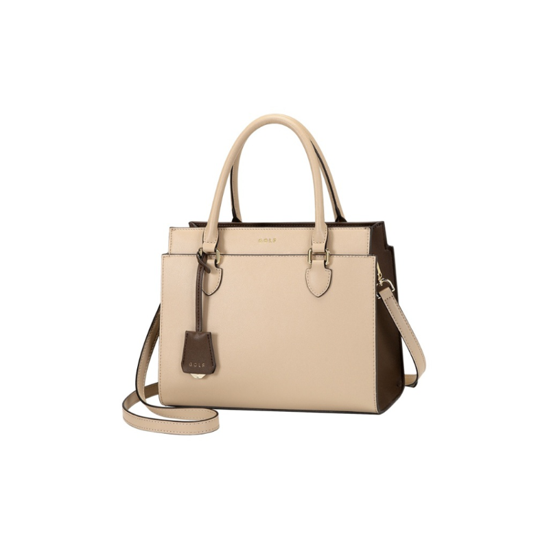 Сумка женская GOLF Kelly Bag белый/хаки/абрикосовый