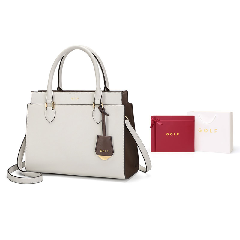 Сумка женская GOLF Kelly Bag белый/хаки/абрикосовый