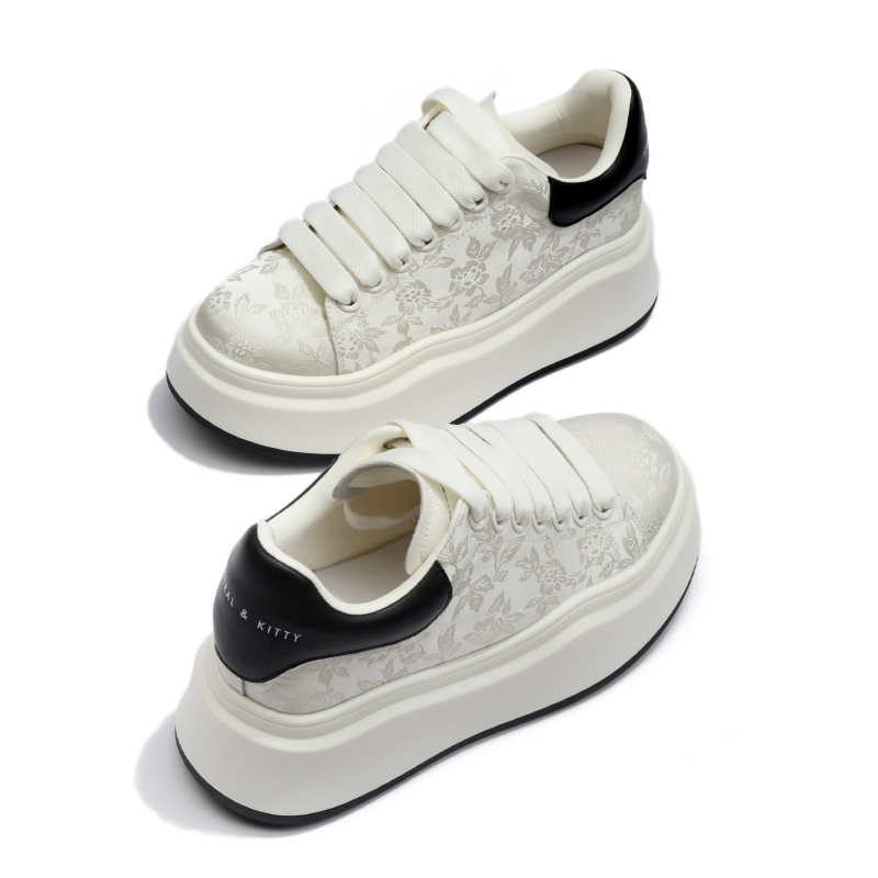 Кеды женские CENTRAL&KITTY XZ3965 серебристые, 35 EU