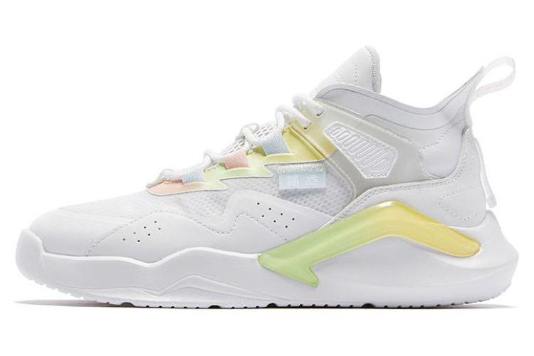 Кеды женские QIAODAN KM22220522/ белые и зелёные, 36 EU