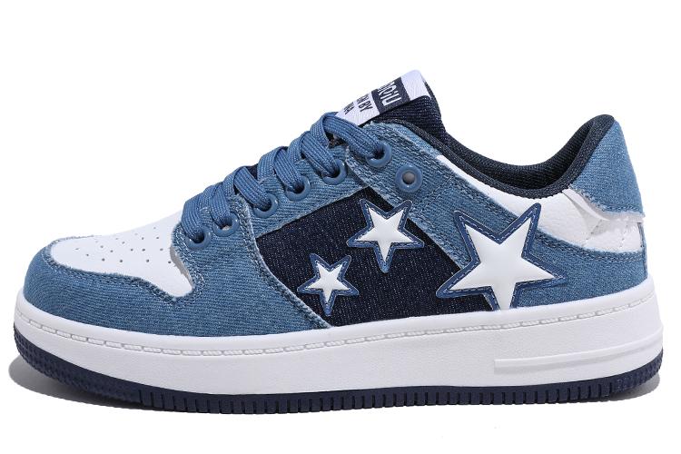 Кеды женские HUANQIU CH2112WL белые, синие, 35 EU