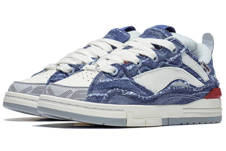 Кеды женские LiNing Wave GOLDEN синие и белые, 35.5 EU