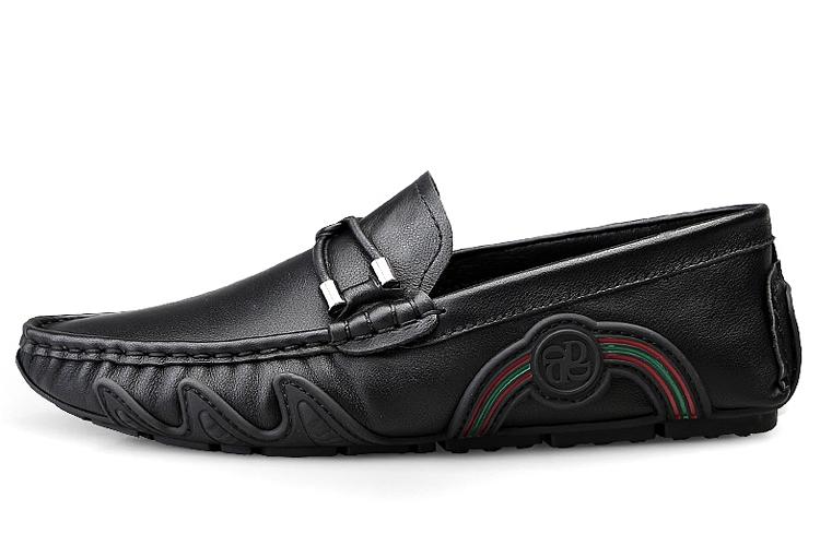 Мокасины мужские DCK FL51021 черно-белые, 44 EU