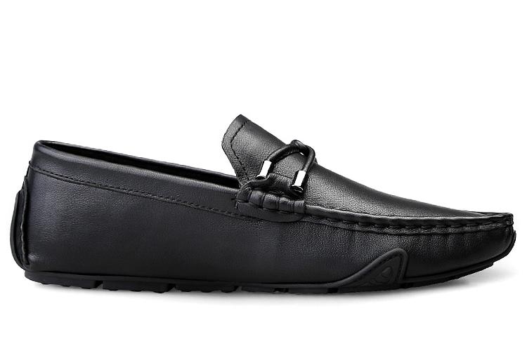 Мокасины мужские DCK FL51021 черно-белые, 44 EU