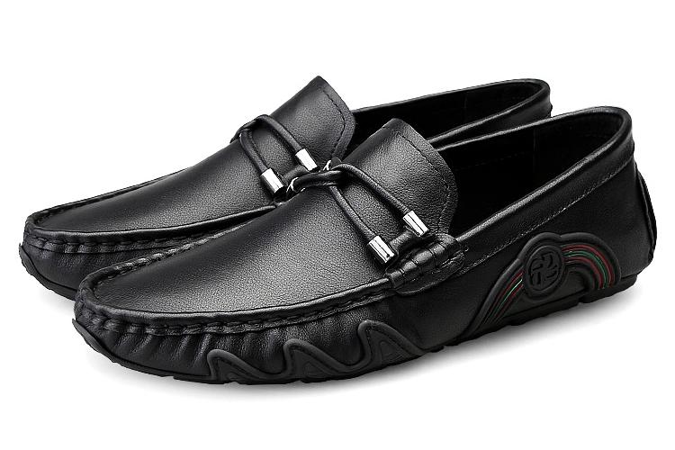 Мокасины мужские DCK FL51021 черно-белые, 44 EU