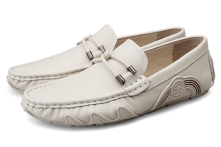 Мокасины мужские DCK FL51021 черно-белые, 44 EU